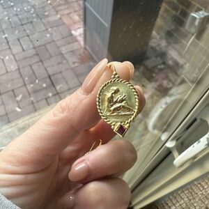 Gold and Red Pendant